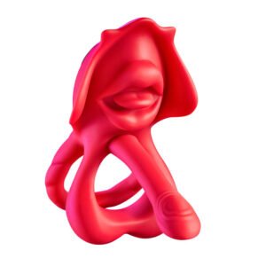 Zoom Realistic Mouth Biting Cock Ring Clitoral Stimulator For Couple Flirting